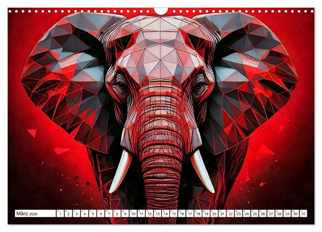 Bild: 9783516726282 | Low Poly Wildlife (Wandkalender 2026 DIN A3 quer), CALVENDO...