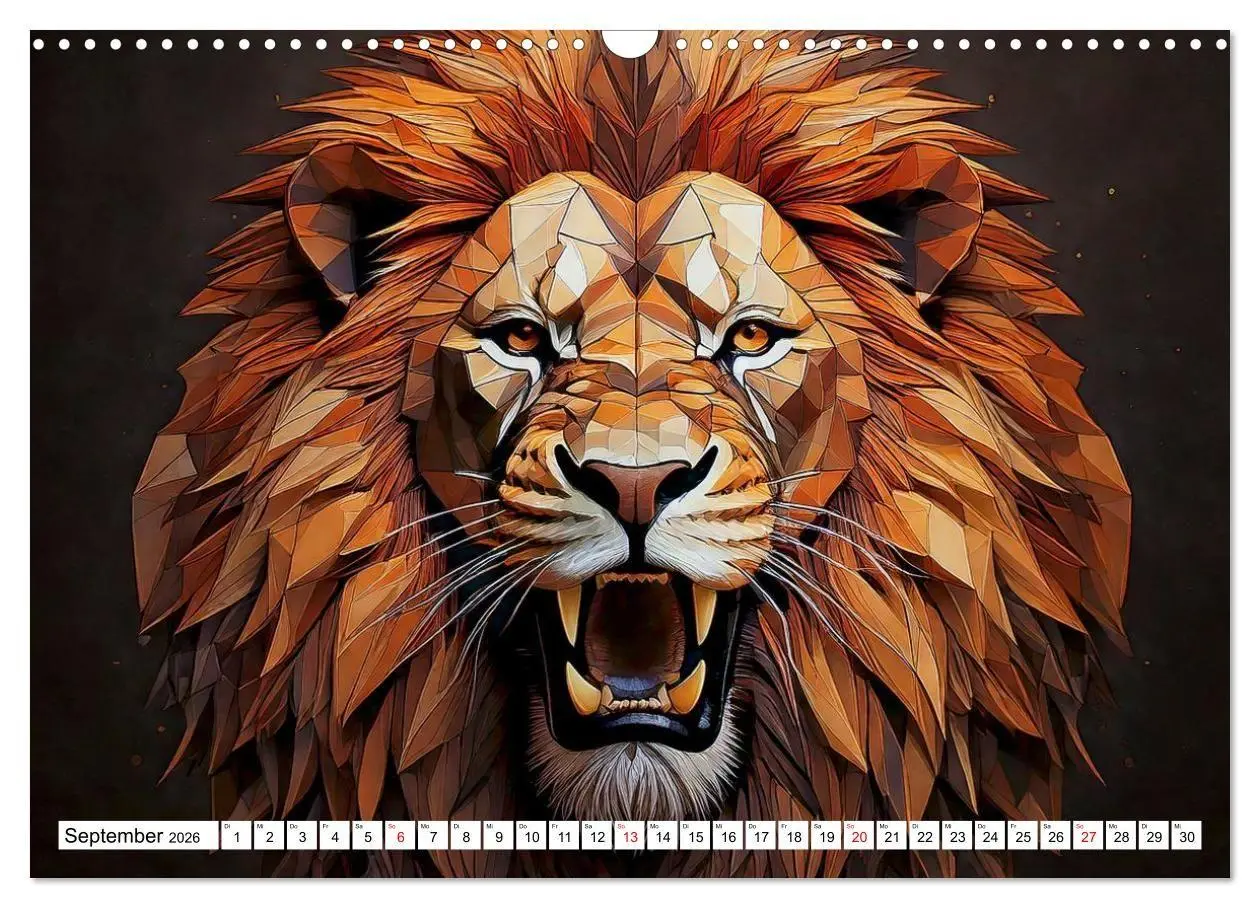 Bild: 9783516726282 | Low Poly Wildlife (Wandkalender 2026 DIN A3 quer), CALVENDO...