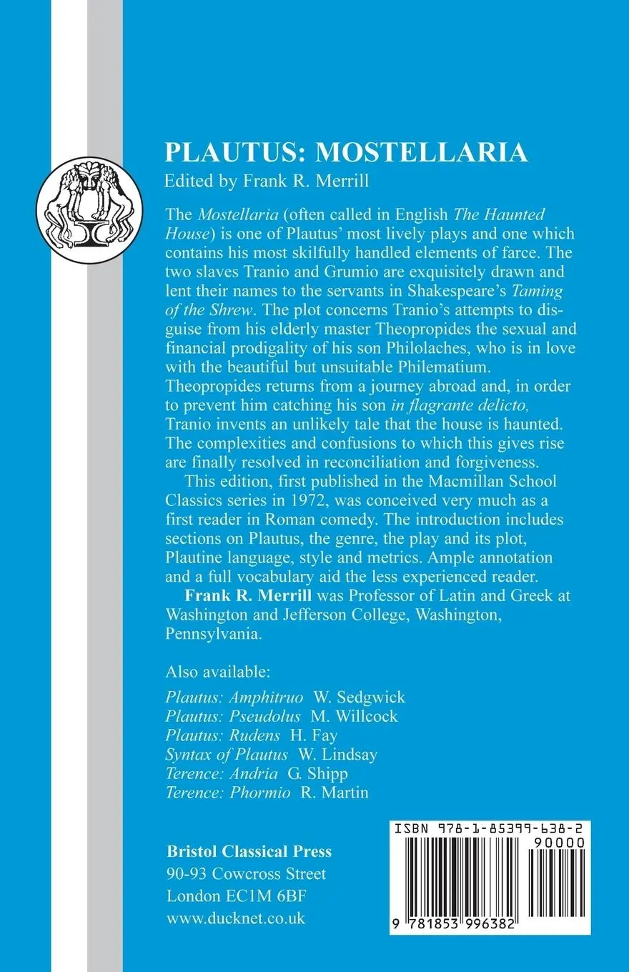 Rückseite: 9781853996382 | Plautus | Mostellaria | Plautus | Taschenbuch | Englisch | 2013