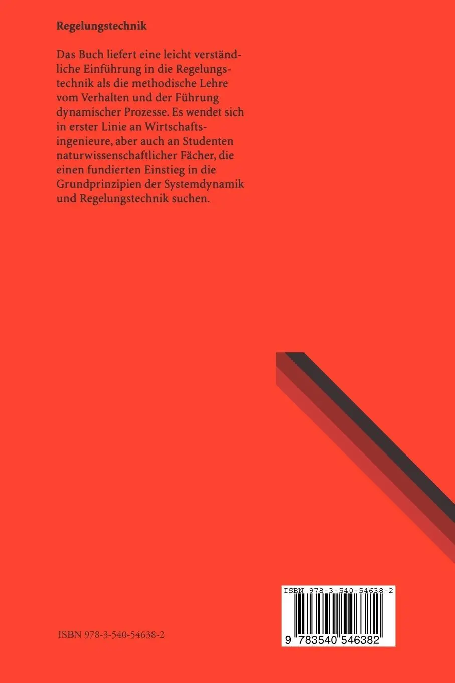 Rückseite: 9783540546382 | Regelungstechnik | Eine Einführung | Michael Cremer | Taschenbuch
