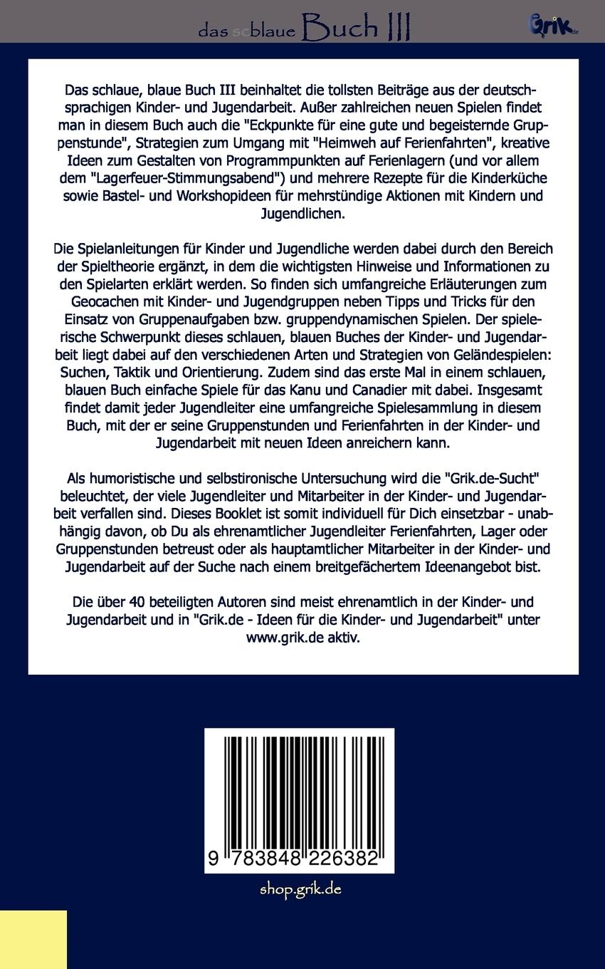 Rückseite: 9783848226382 | das schlaue, blaue Buch der Kinder- und Jugendarbeit 3 | Mehler | Buch