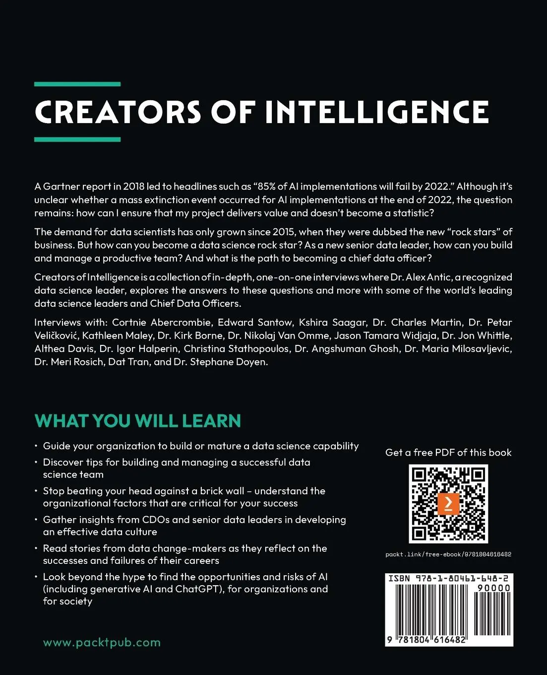 Rückseite: 9781804616482 | Creators of Intelligence | Alex Antic | Taschenbuch | Englisch | 2023