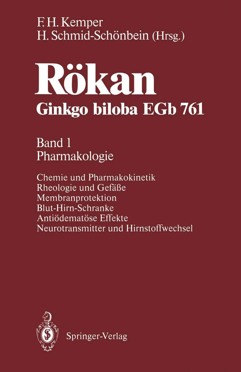 Cover: 9783540536482 | Rökan Ginkgo biloba EGb 761 | Band 1: Pharmakologie | Ebenezer (u. a.)