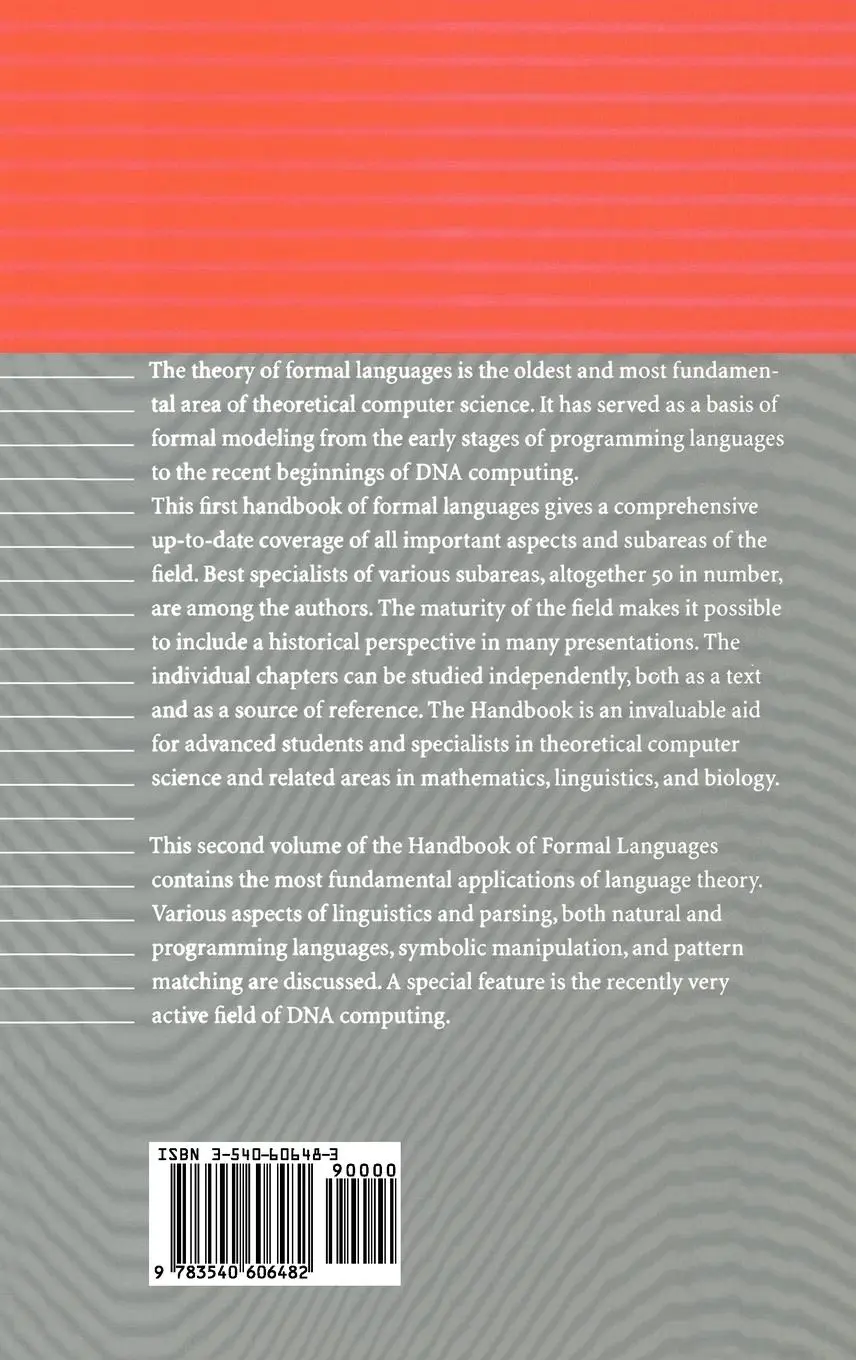 Rückseite: 9783540606482 | Handbook of Formal Languages | Arto Salomaa (u. a.) | Buch | xxii