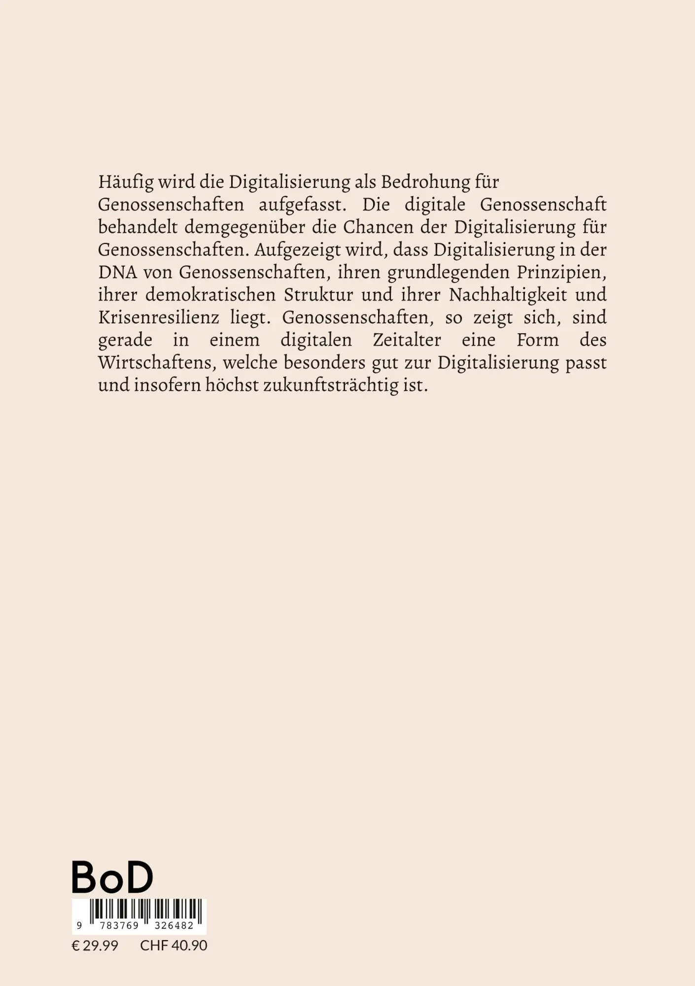 Rückseite: 9783769326482 | Die digitale Genossenschaft | Markus Grottke (u. a.) | Buch | 96 S.