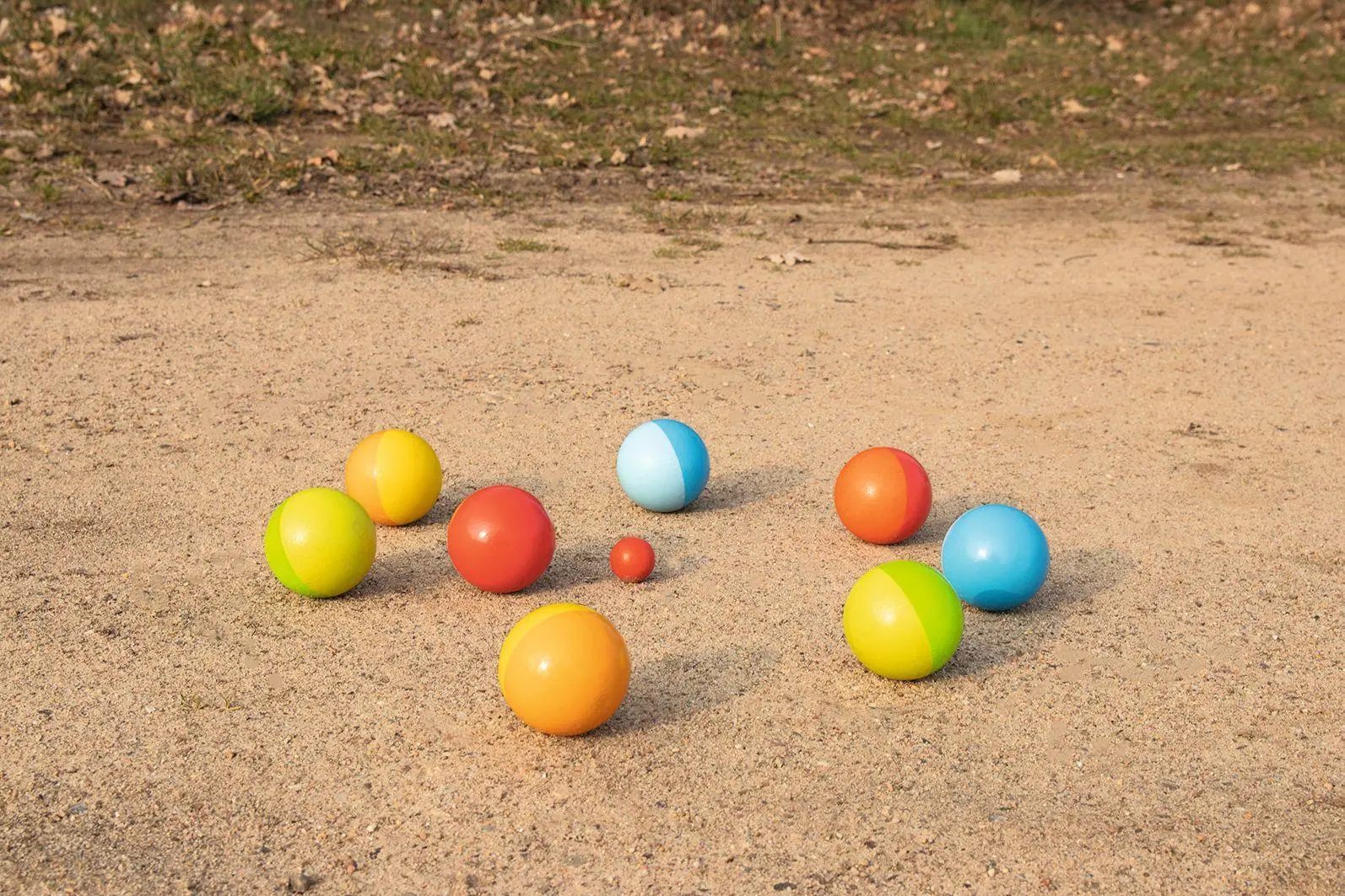 Bild: 4013594566582 | Boule inklusive Baumwollbeutel | Ø= 6 cm, 9 Kugeln, Holz, per Set