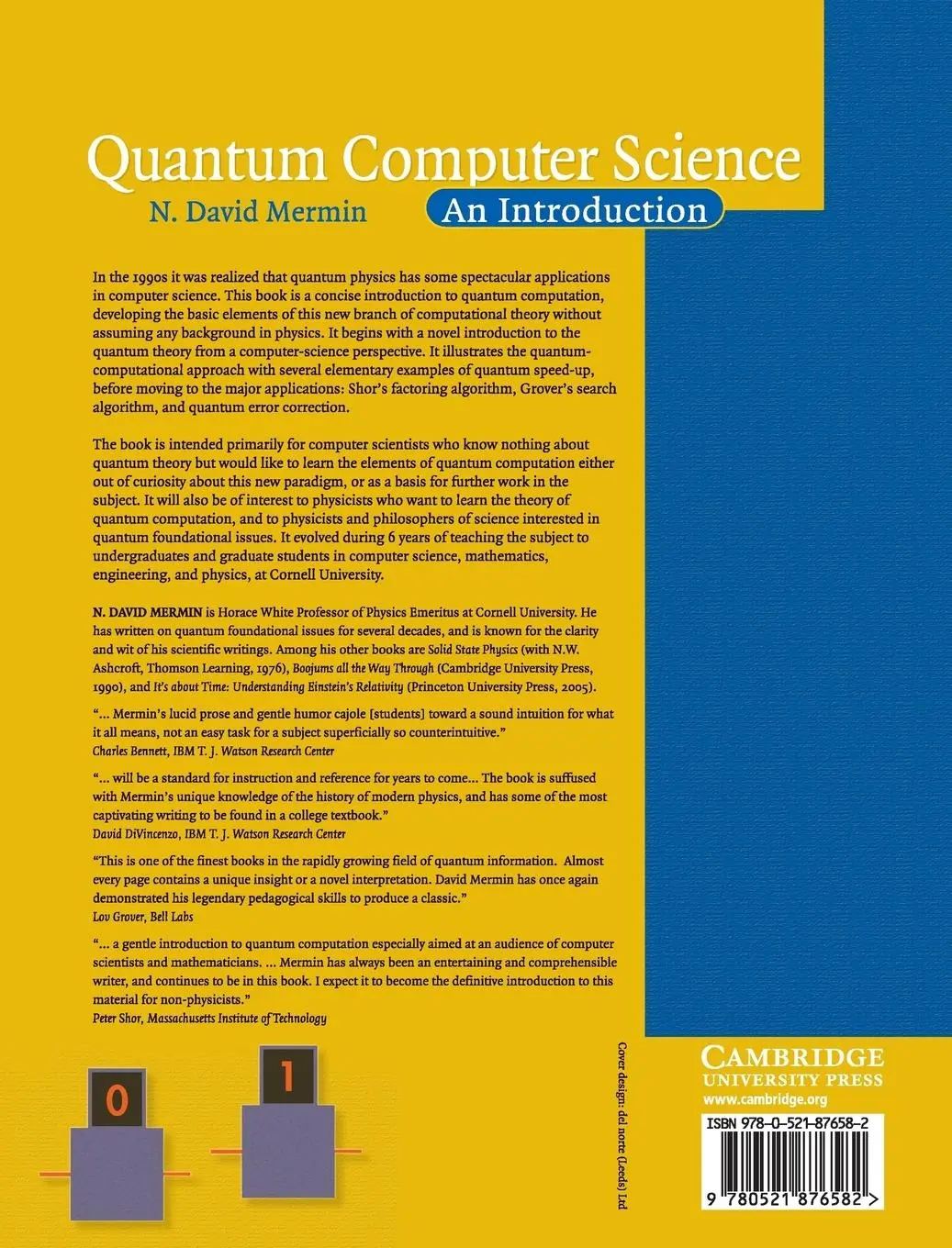 Rückseite: 9780521876582 | Quantum Computer Science | N. David Mermin | Buch | Gebunden | 2017