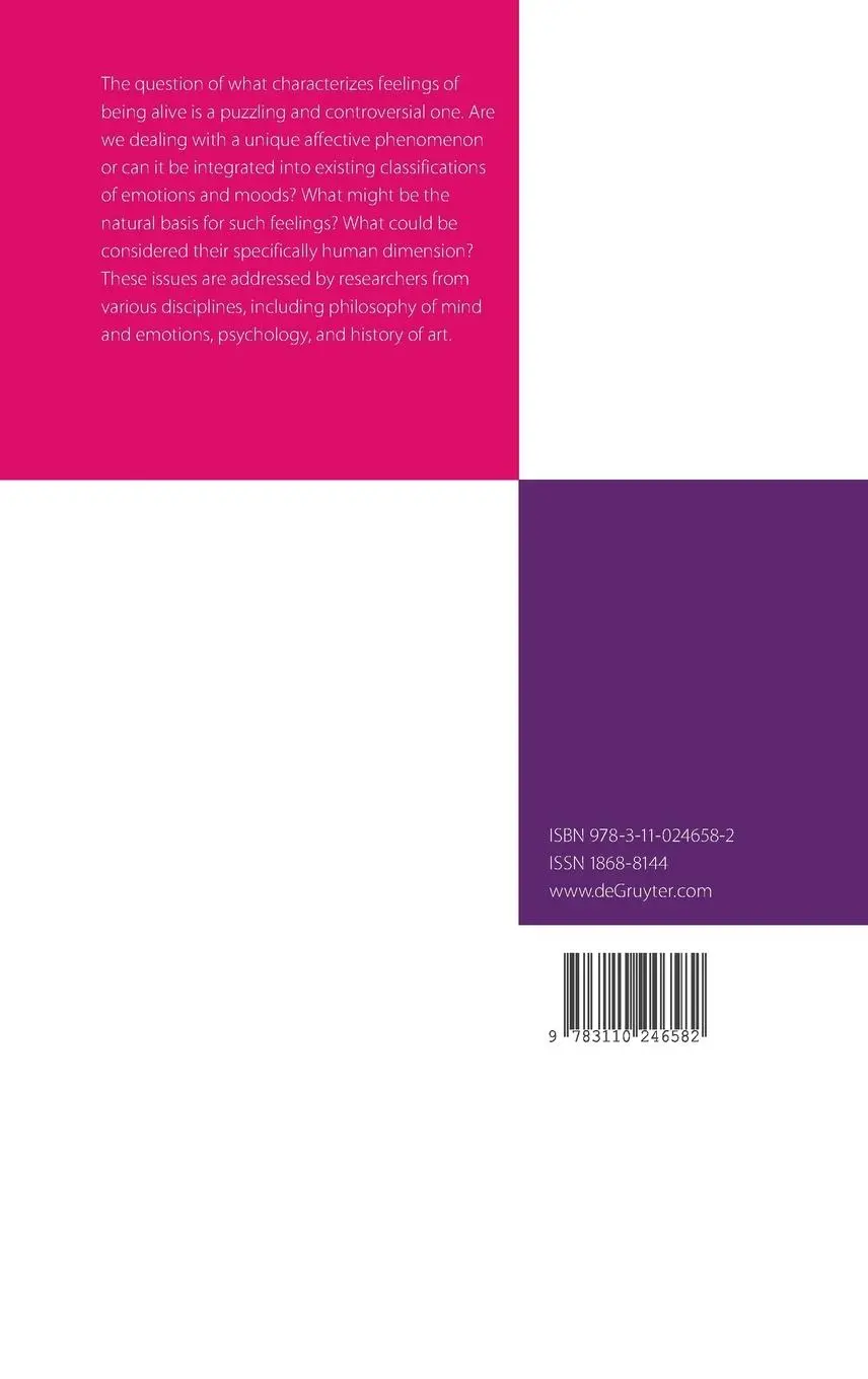 Rückseite: 9783110246582 | Feelings of Being Alive | Sabine Marienberg (u. a.) | Buch | VIII