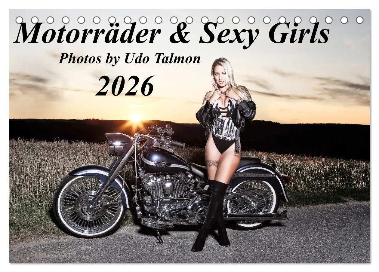 Cover: 9783457776582 | Motorräder &amp; Sexy Girls (Tischkalender 2026 DIN A5 quer), CALVENDO...