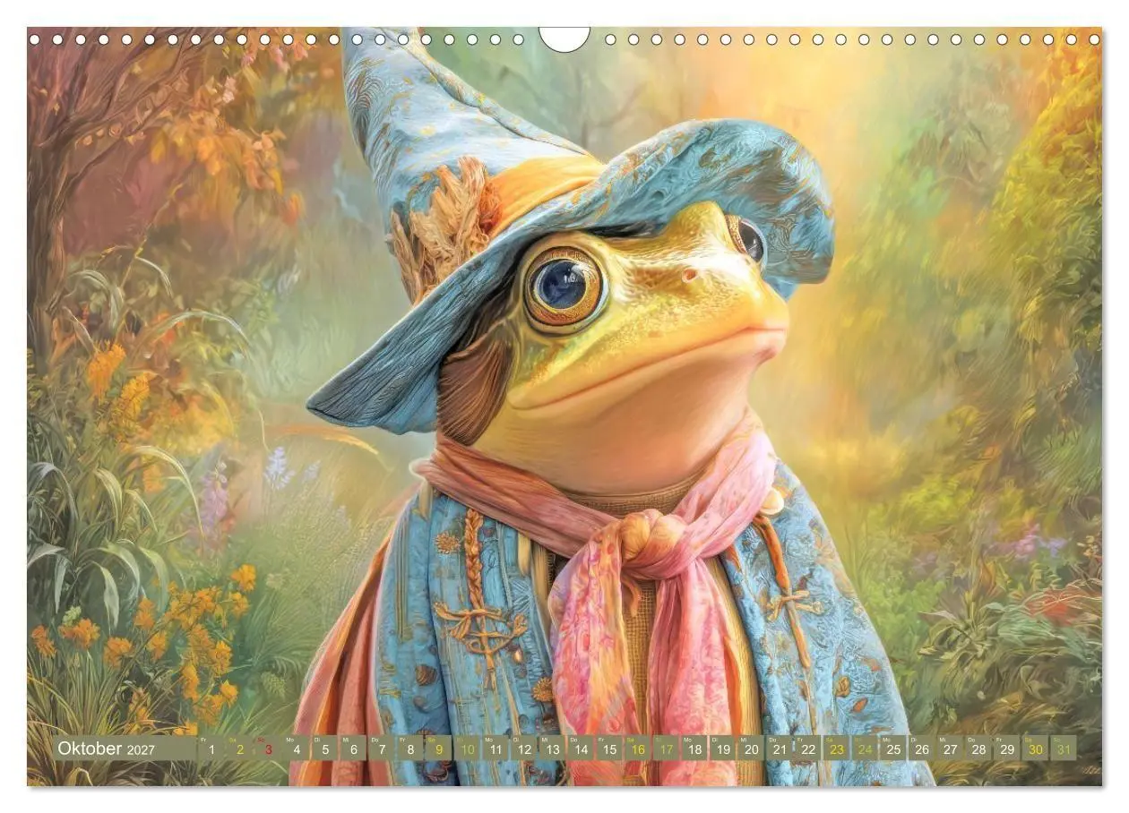 Bild: 9783516796582 | Märchenhafte charmante Frösche - Fantasiewerke (Wandkalender 2027...