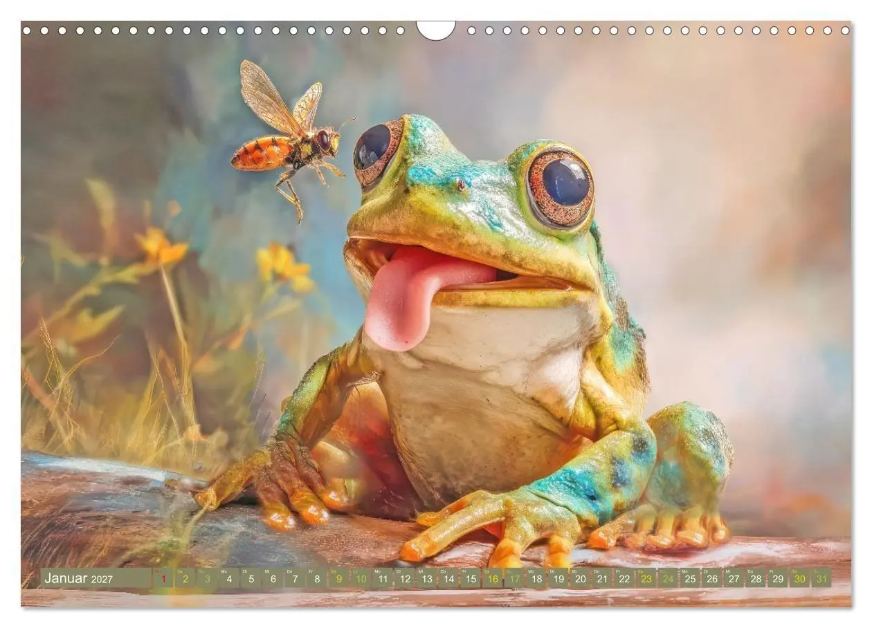 Bild: 9783516796582 | Märchenhafte charmante Frösche - Fantasiewerke (Wandkalender 2027...