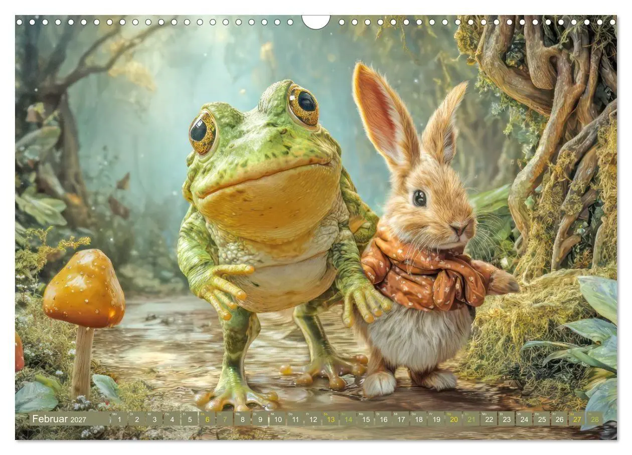 Bild: 9783516796582 | Märchenhafte charmante Frösche - Fantasiewerke (Wandkalender 2027...