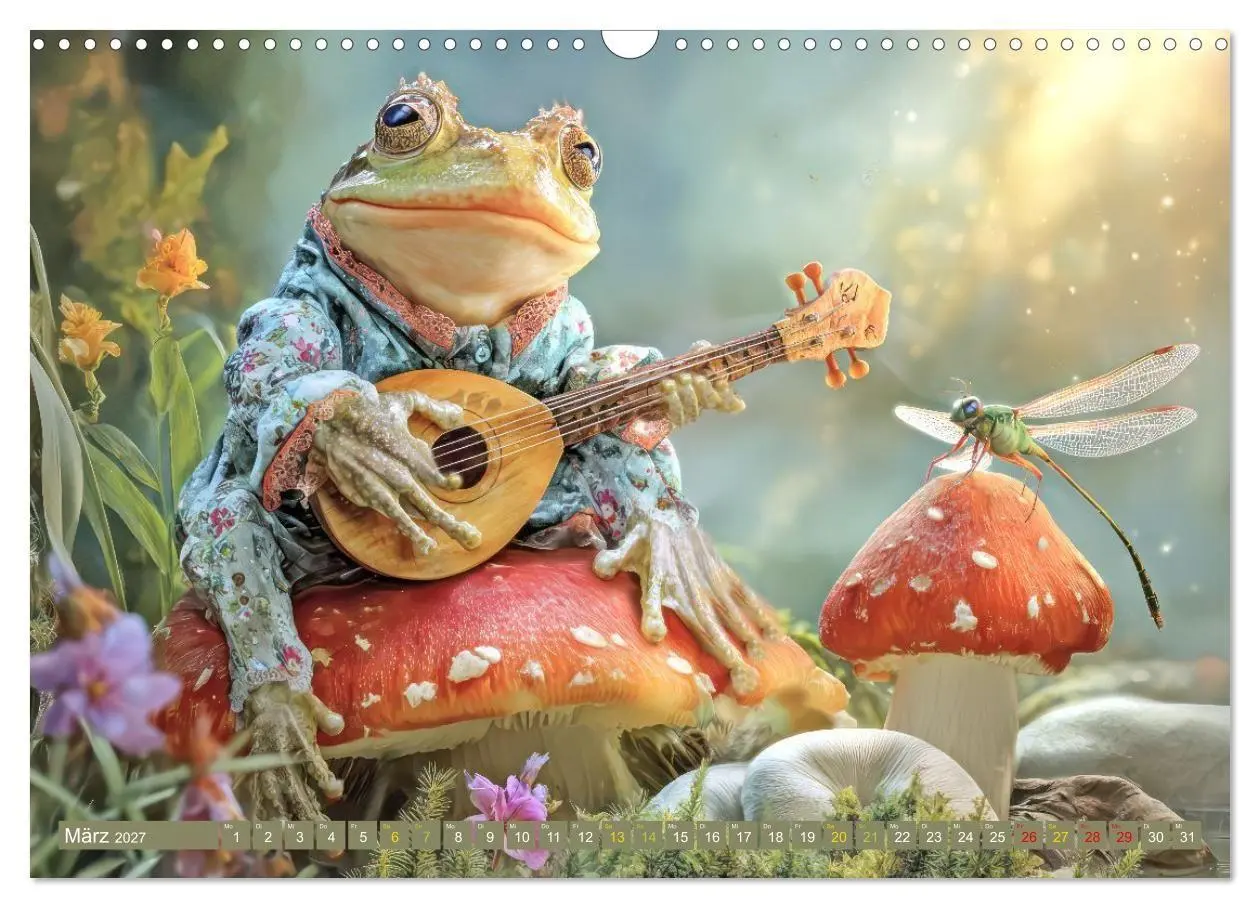 Bild: 9783516796582 | Märchenhafte charmante Frösche - Fantasiewerke (Wandkalender 2027...