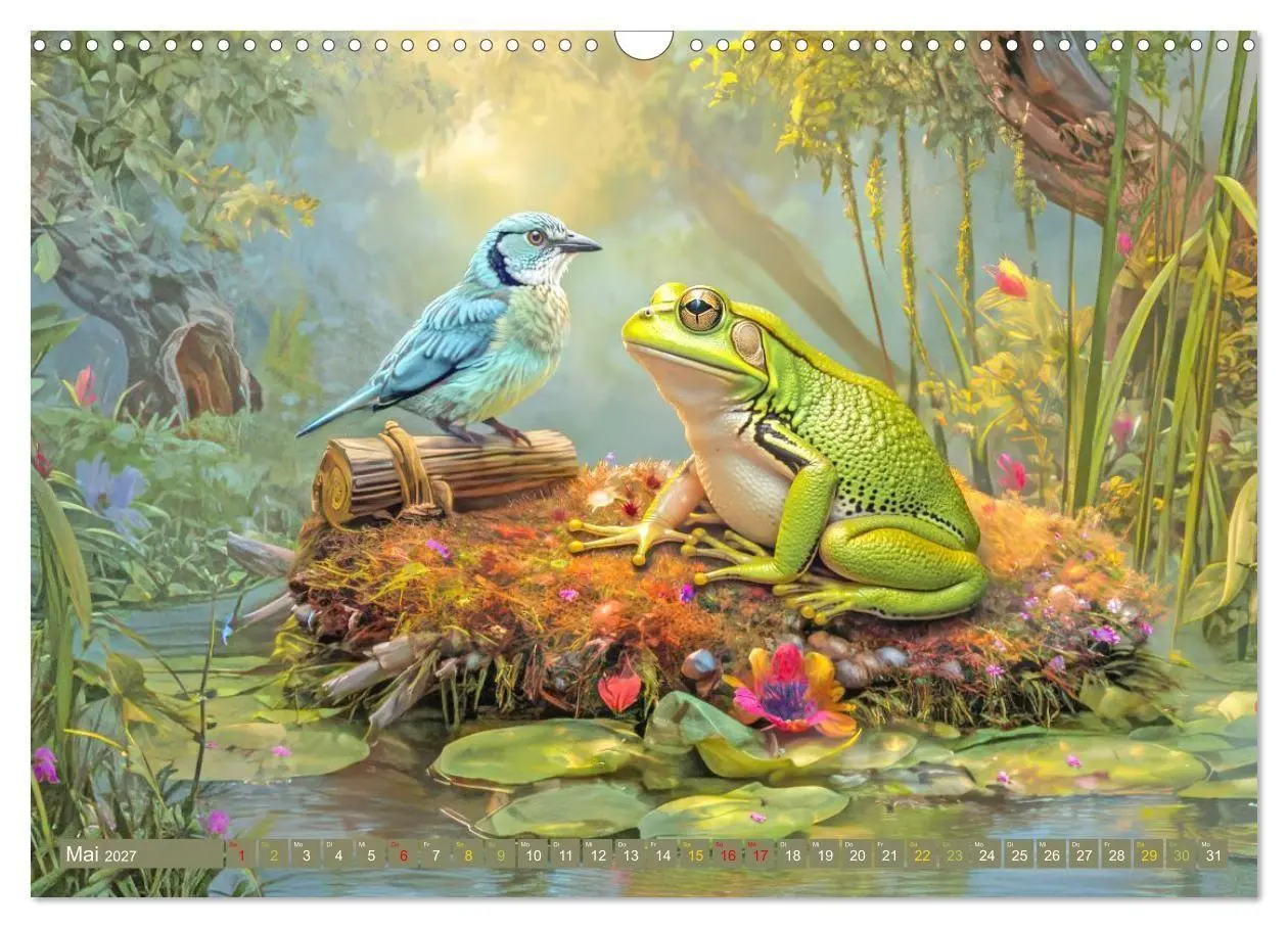Bild: 9783516796582 | Märchenhafte charmante Frösche - Fantasiewerke (Wandkalender 2027...