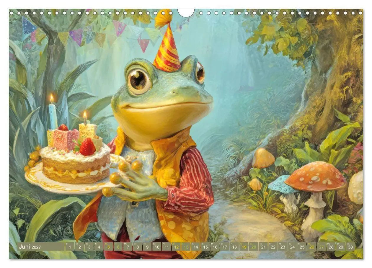 Bild: 9783516796582 | Märchenhafte charmante Frösche - Fantasiewerke (Wandkalender 2027...