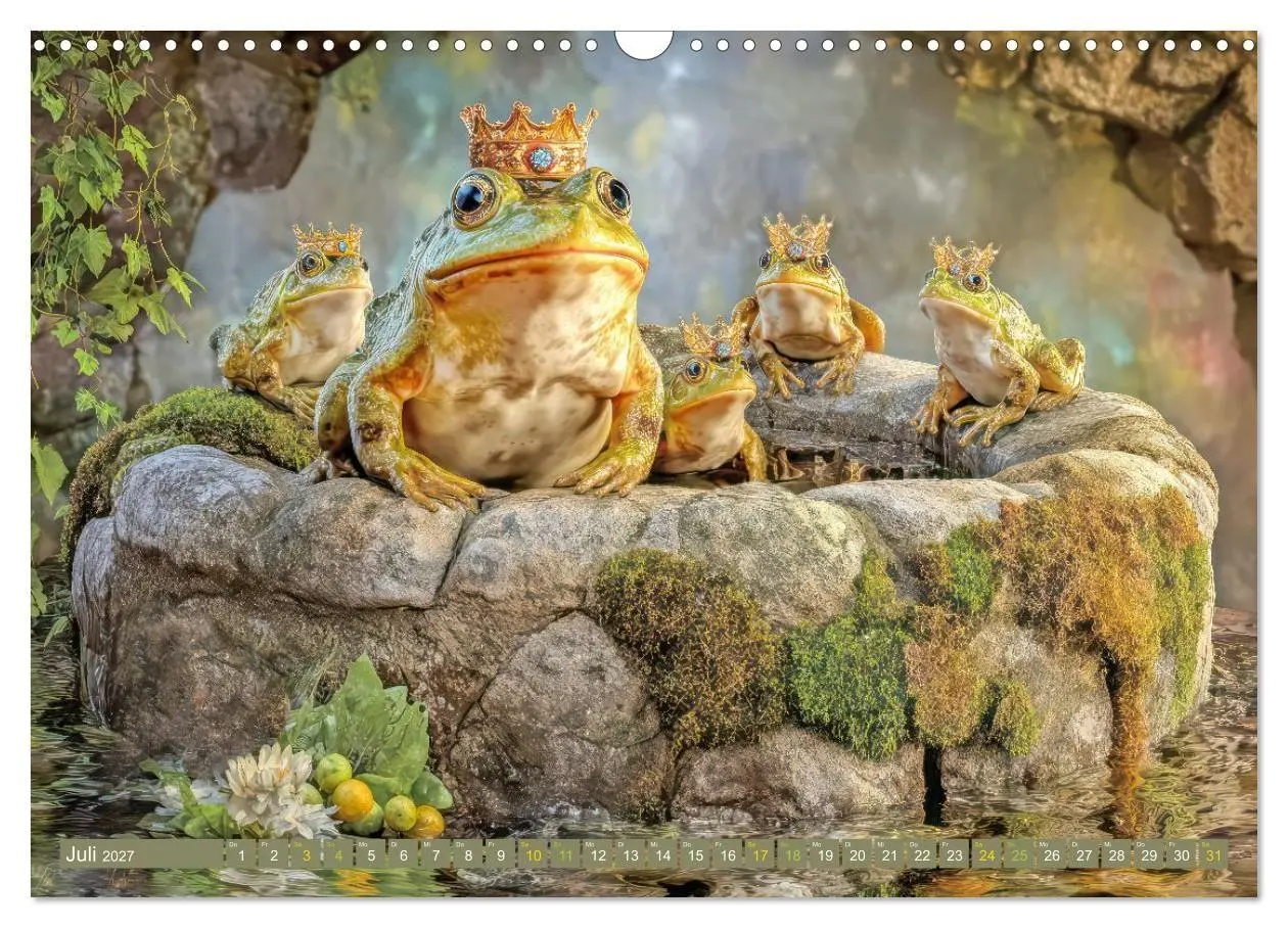 Bild: 9783516796582 | Märchenhafte charmante Frösche - Fantasiewerke (Wandkalender 2027...