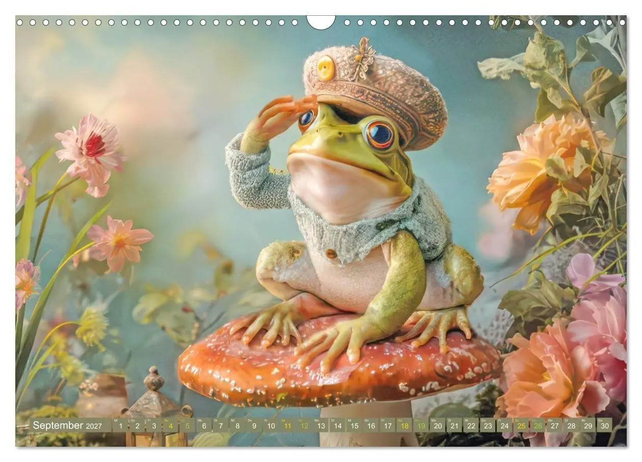 Bild: 9783516796582 | Märchenhafte charmante Frösche - Fantasiewerke (Wandkalender 2027...