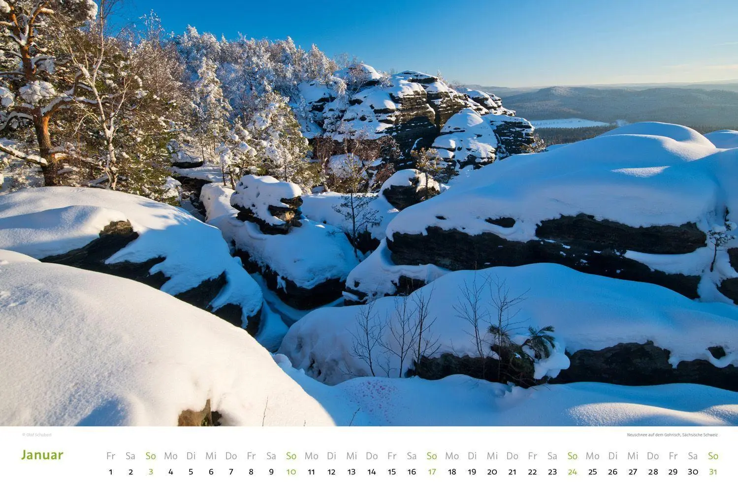 Bild: 9783938916582 | Kalender Sächsische &amp; Böhmische Schweiz 2027 | Wandkalender 45 x 30 cm