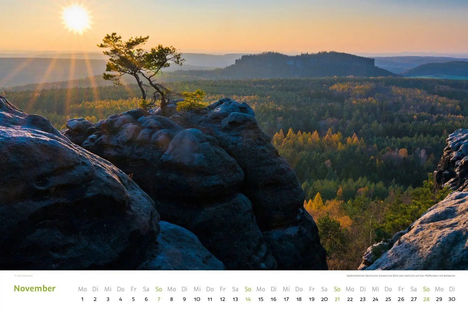 Bild: 9783938916582 | Kalender Sächsische &amp; Böhmische Schweiz 2027 | Wandkalender 45 x 30 cm