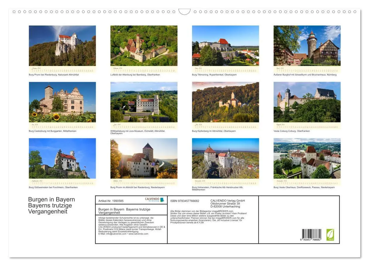 Bild: 9783457766682 | Burgen in Bayern Bayerns trutzige Vergangenheit (Wandkalender 2026...