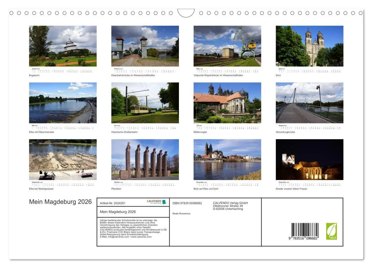 Bild: 9783516096682 | Mein Magdeburg 2026 (Wandkalender 2026 DIN A3 quer), CALVENDO...