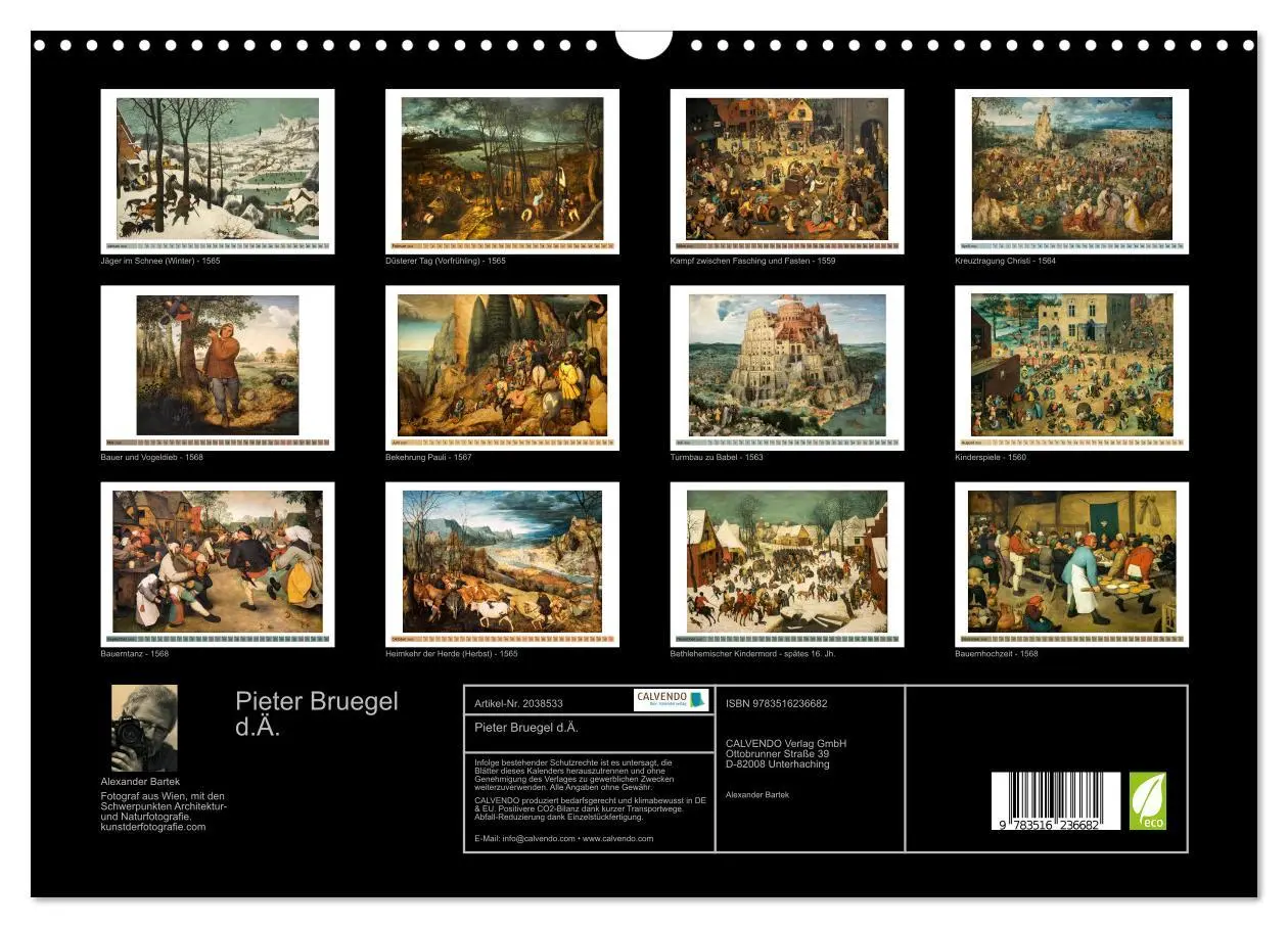Bild: 9783516236682 | Pieter Bruegel d.Ä. (Wandkalender 2026 DIN A3 quer), CALVENDO...
