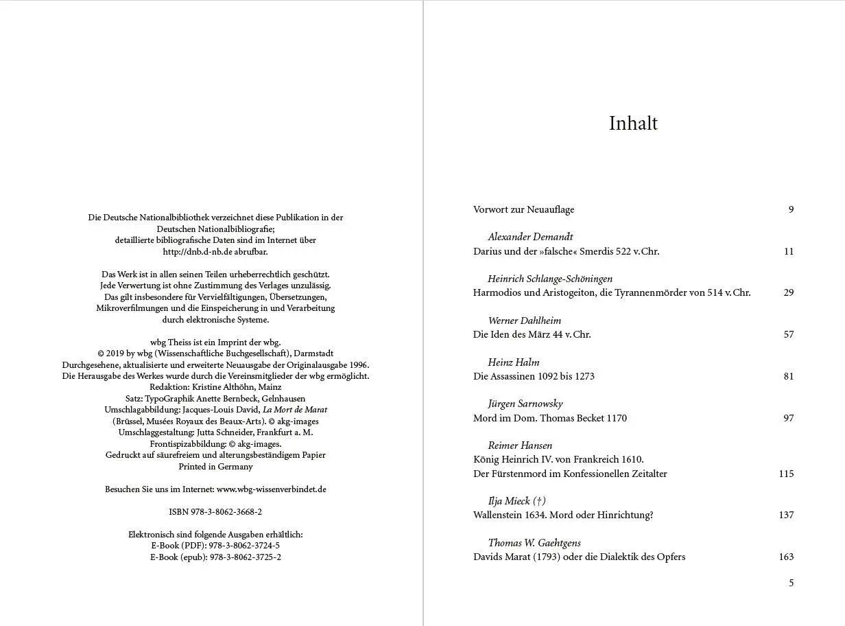 Bild: 9783806236682 | Das Attentat in der Geschichte | Alexander Demandt | Buch | 528 S.