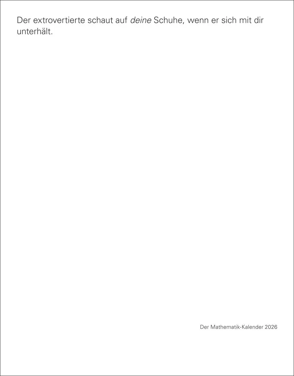 Bild: 9783840036682 | Der Mathematik-Kalender Tagesabreißkalender 2026 - Nachts teile ich...