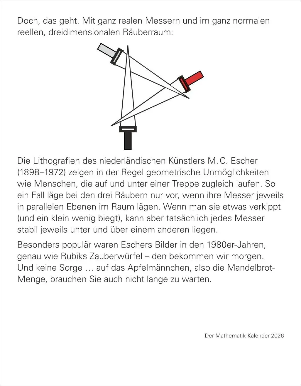 Bild: 9783840036682 | Der Mathematik-Kalender Tagesabreißkalender 2026 - Nachts teile ich...