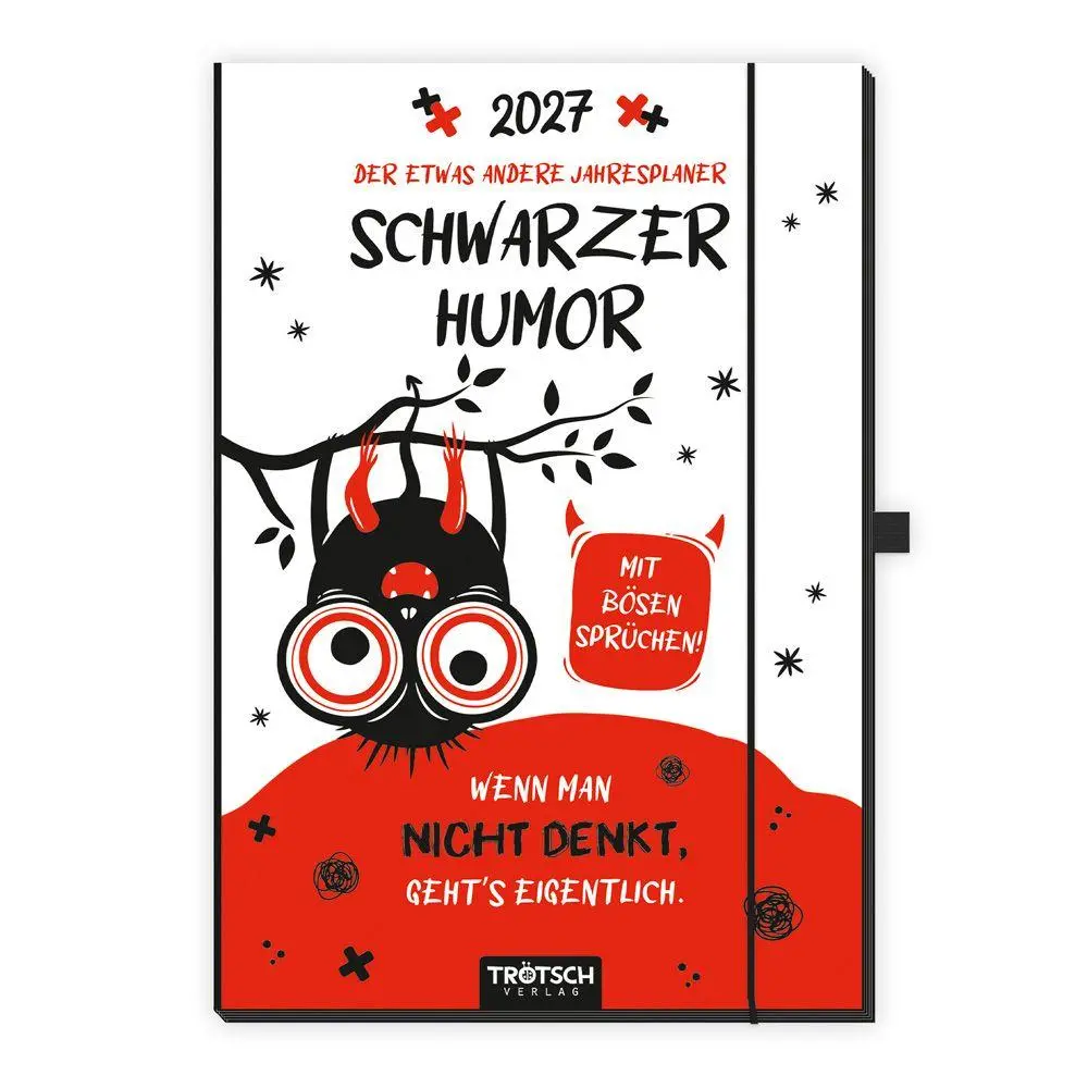 Cover: 9783988026682 | TRÖTSCH - Buchkalender Der etwas andere Jahresplaner Schwarzer...