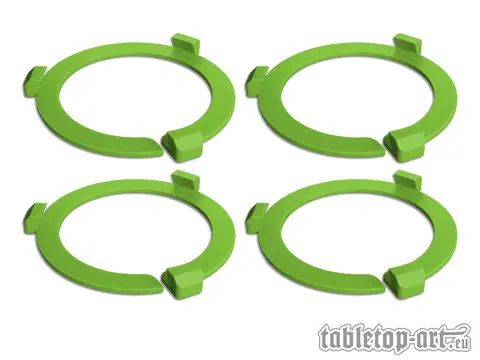 Cover: 704270726782 | Squad Marker - 50mm Light Green (4) | Tabletop-Art | EAN 704270726782