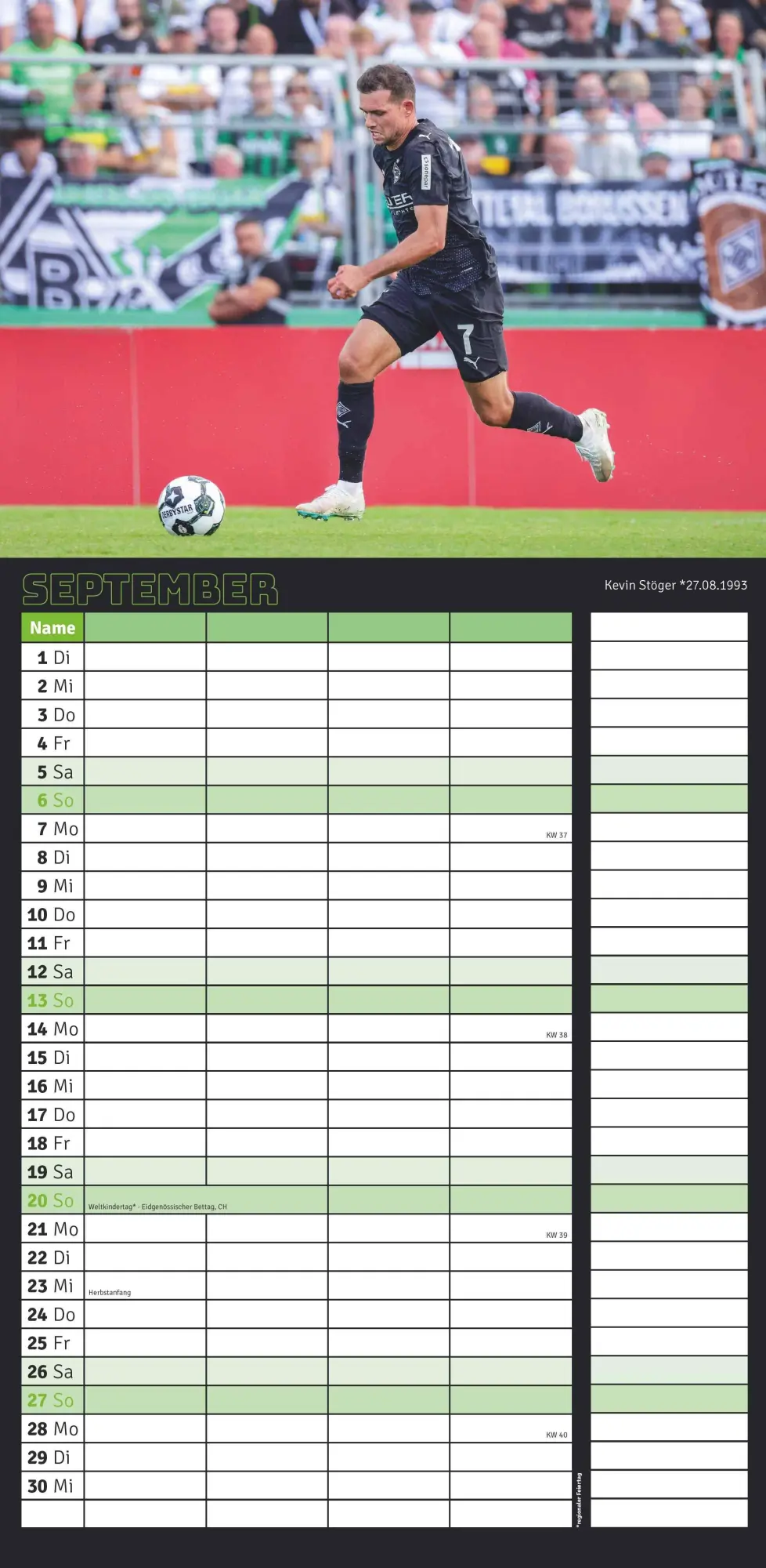 Bild: 4069095006782 | Borussia Mönchengladbach 2026 - Fanplaner - Fan-Kalender -...