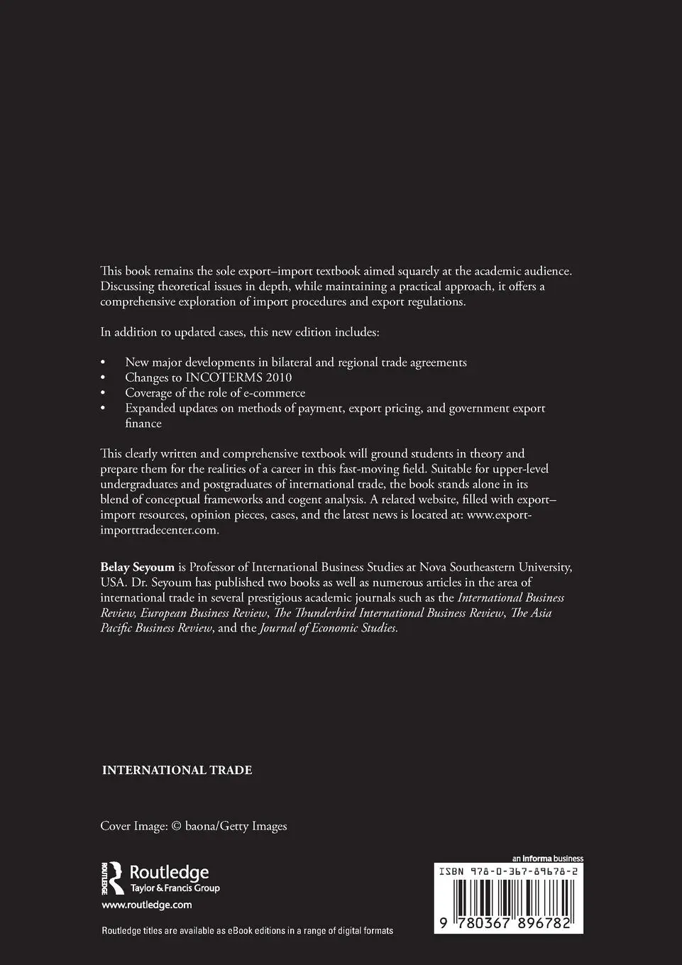 Rückseite: 9780367896782 | Export-Import Theory, Practices, and Procedures | Belay Seyoum | Buch