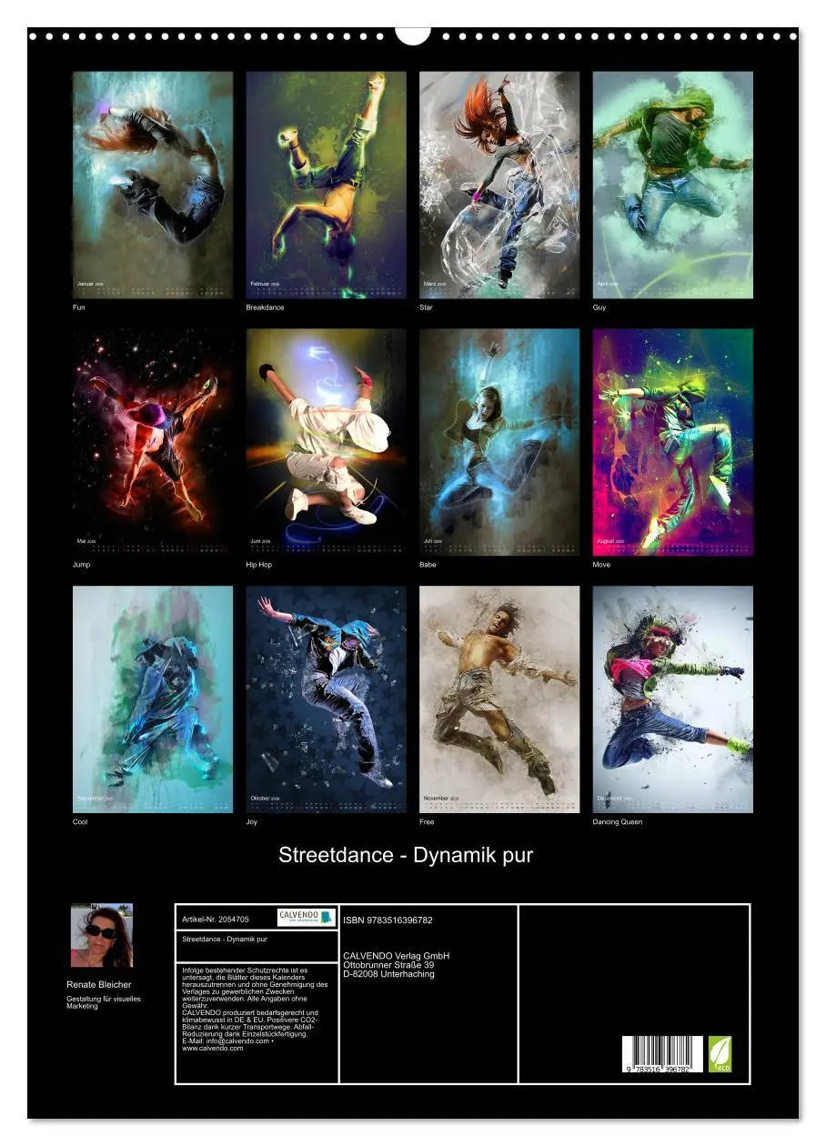 Bild: 9783516396782 | Streetdance - Dynamik pur (Wandkalender 2026 DIN A2 hoch), CALVENDO...