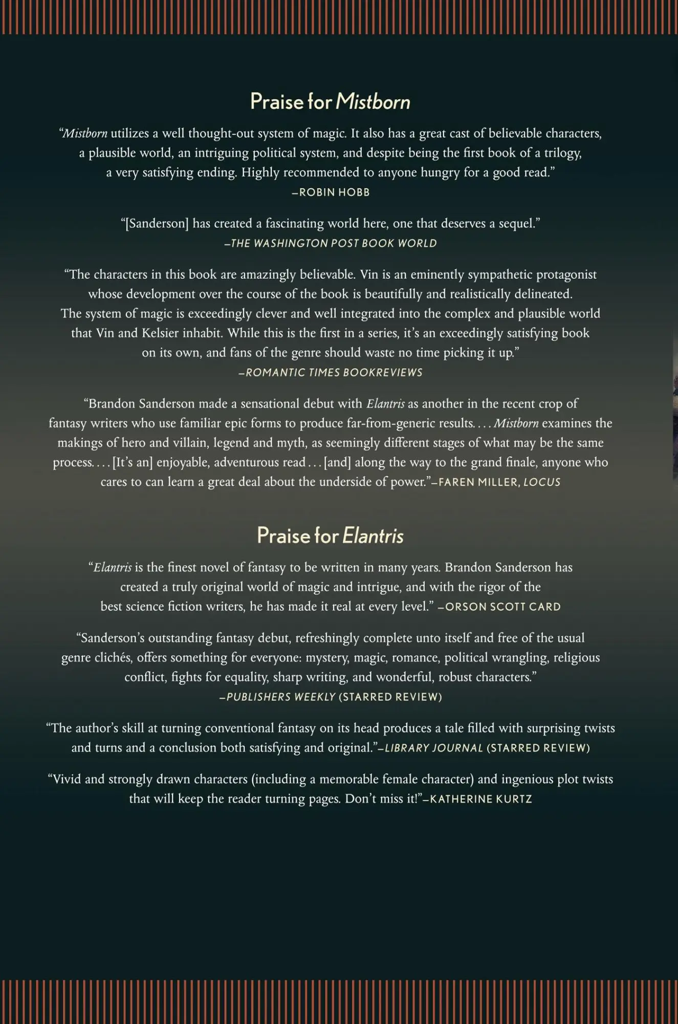 Rückseite: 9780765316882 | The Well of Ascension | Brandon Sanderson | Buch | Gebunden | Englisch