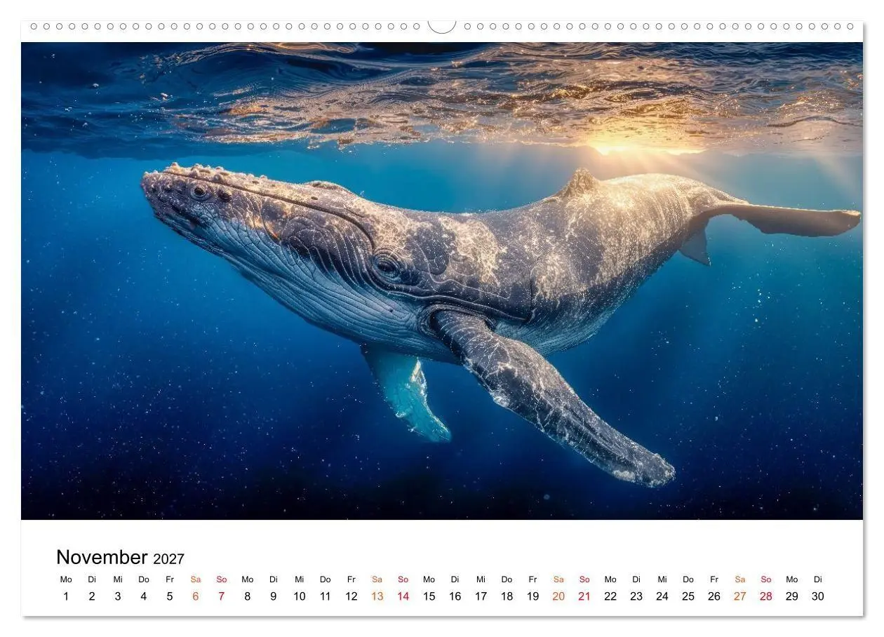 Bild: 9783516906882 | Wale - ein Jahr voller Meer (hochwertiger Premium Wandkalender 2027...