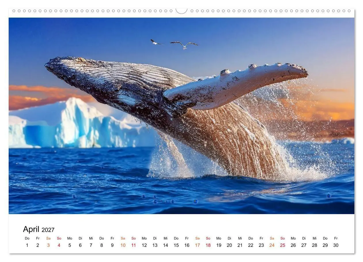 Bild: 9783516906882 | Wale - ein Jahr voller Meer (hochwertiger Premium Wandkalender 2027...