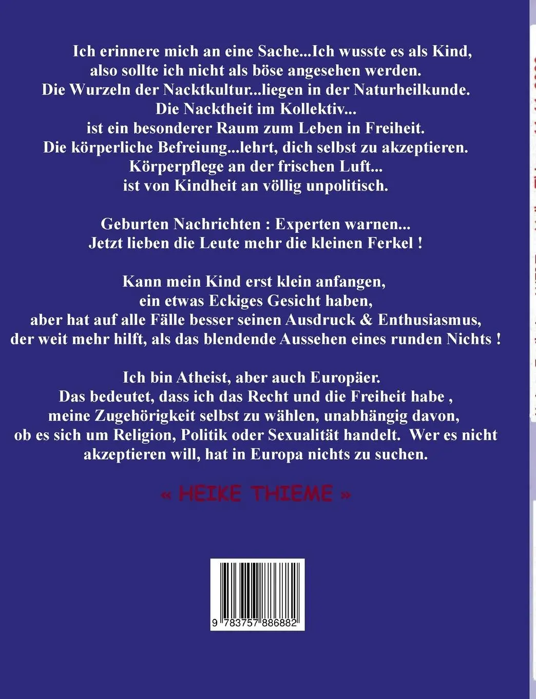 Rückseite: 9783757886882 | Freedom - Terravada | Der Freiheit Wert ! | Heike Thieme | Taschenbuch