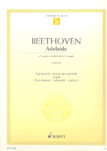 Cover: 9790001086882 | Adelaide Op.46 | Ludwig van Beethoven | Buch | Schott Music