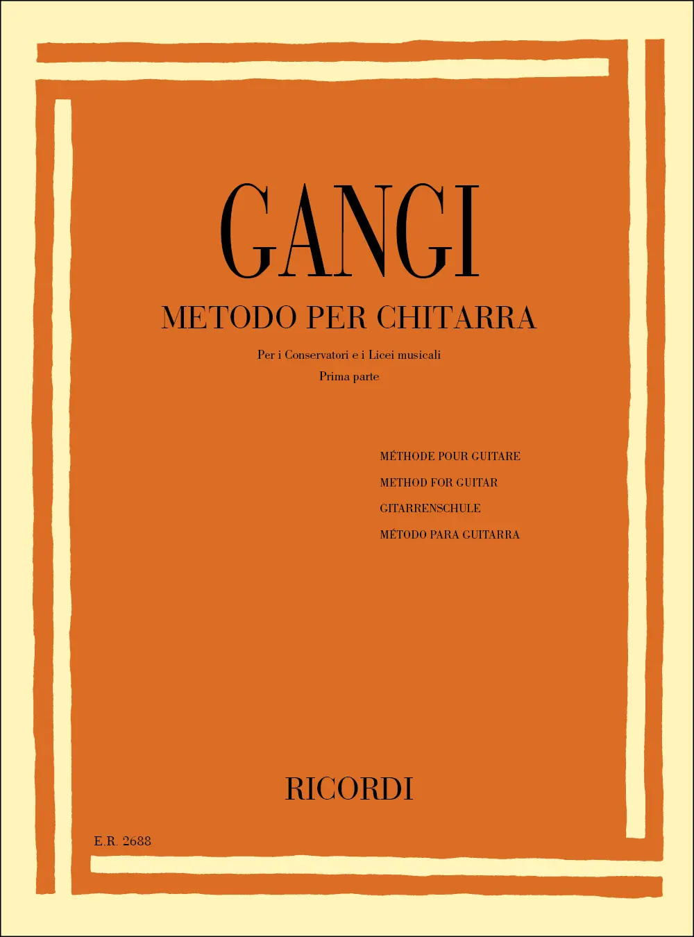 Cover: 9790041826882 | Metodo Per Chitarra Parte I | M. Gangi | Partitur | Ricordi