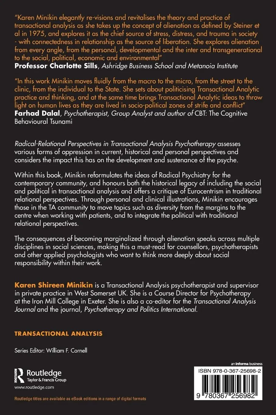 Rückseite: 9780367256982 | Radical-Relational Perspectives in Transactional Analysis...