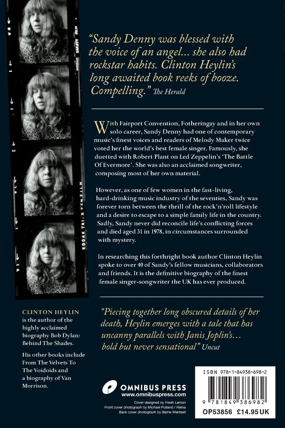 Rückseite: 9781849386982 | No More Sad Refrains | Sandy Denny | Clinton Heylin | Taschenbuch