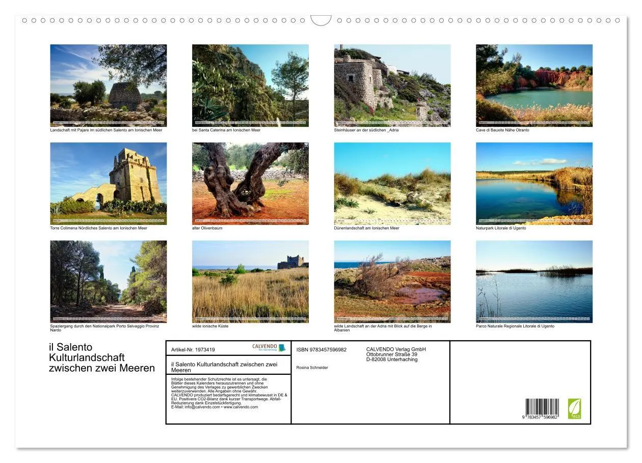 Bild: 9783457596982 | il Salento Kulturlandschaft zwischen zwei Meeren (Wandkalender 2026...