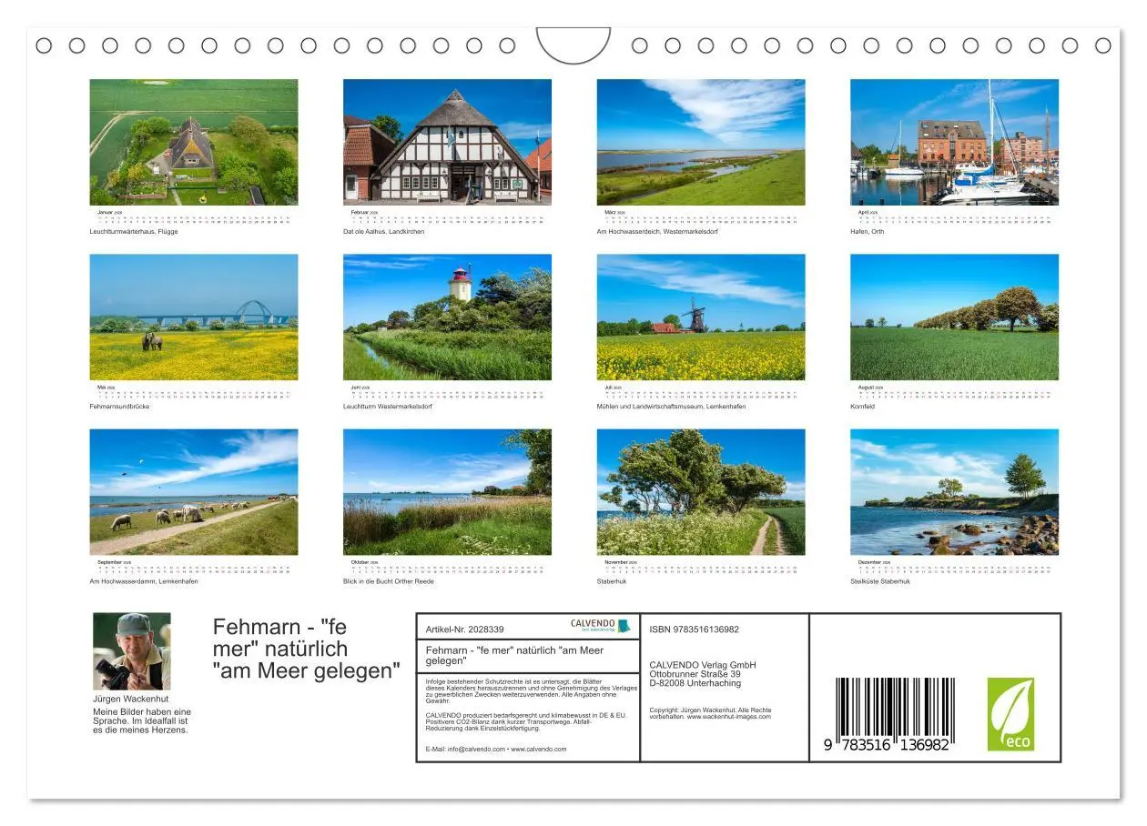 Bild: 9783516136982 | Fehmarn - "fe mer" natürlich "am Meer gelegen" (Wandkalender 2026...