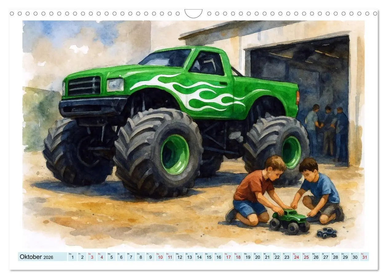 Bild: 9783516686982 | Monstertruck Spektakel (Wandkalender 2026 DIN A3 quer), CALVENDO...