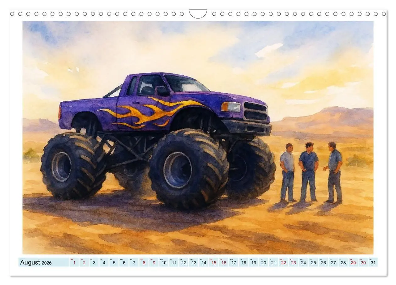 Bild: 9783516686982 | Monstertruck Spektakel (Wandkalender 2026 DIN A3 quer), CALVENDO...