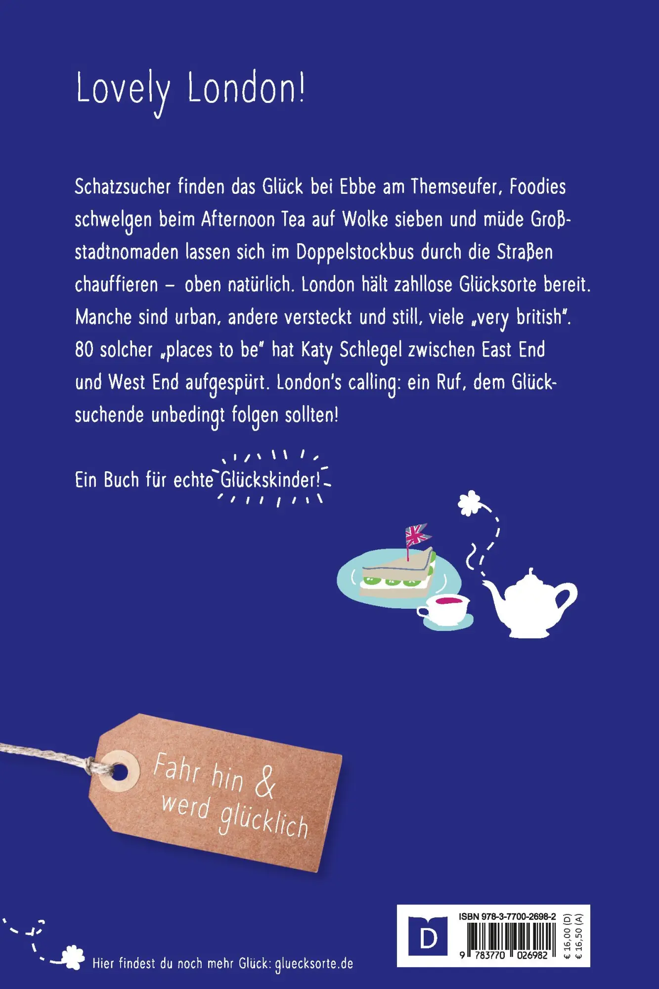 Rückseite: 9783770026982 | Glücksorte in London | Fahr hin &amp; werd glücklich | Katy Schlegel