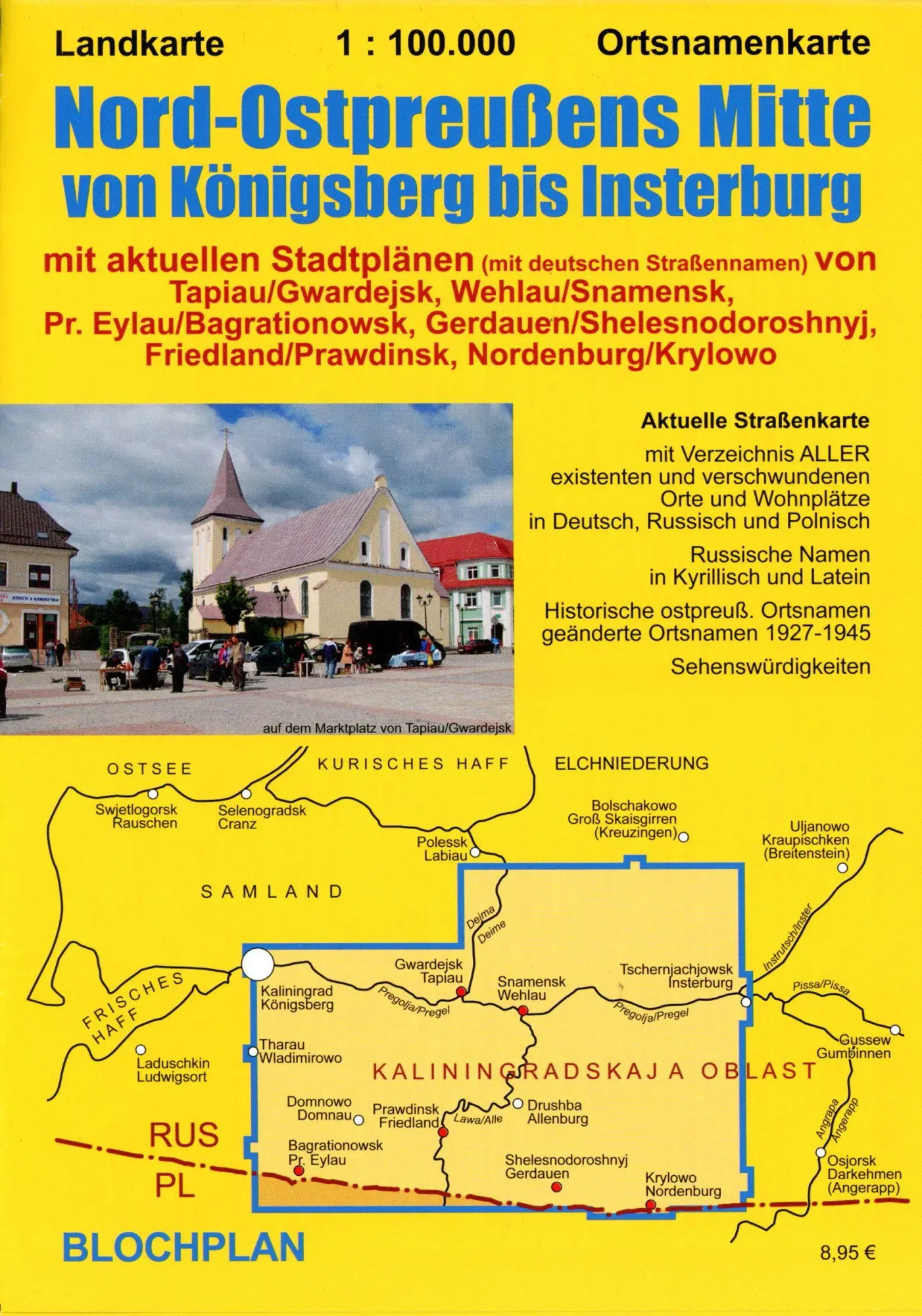 Cover: 9783982296982 | Landkarte Nord-Ostpreußens Mitte von Königsberg bis Insterburg | Bloch