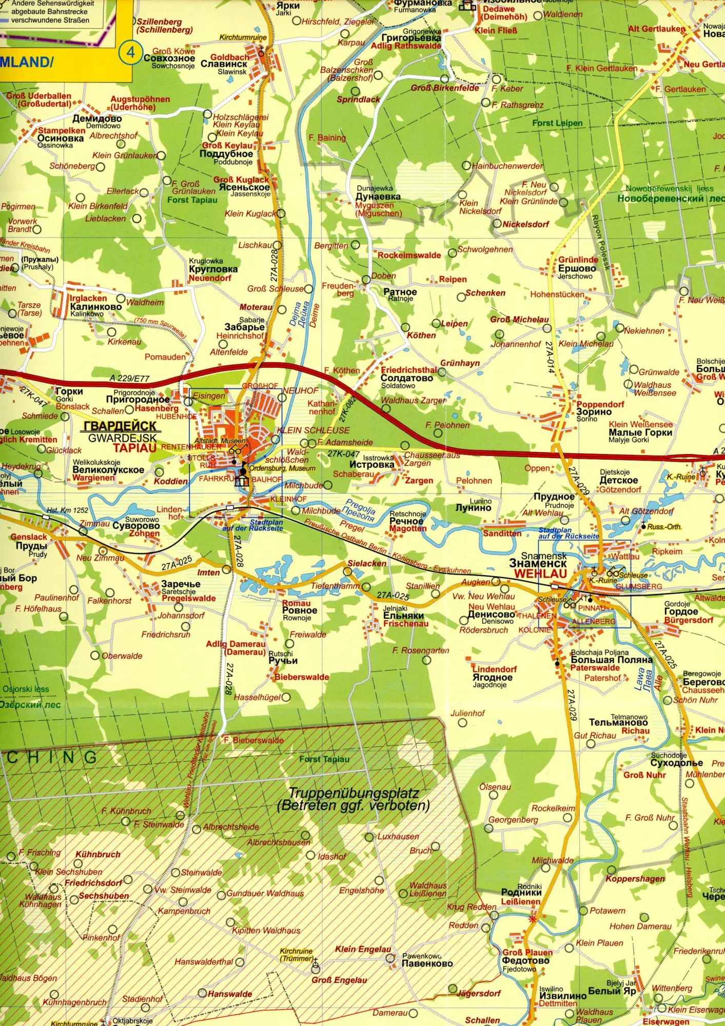 Bild: 9783982296982 | Landkarte Nord-Ostpreußens Mitte von Königsberg bis Insterburg | Bloch