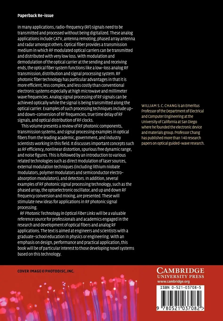 Rückseite: 9780521037082 | RF Photonic Technology in Optical Fiber Links | William S. C. Chang